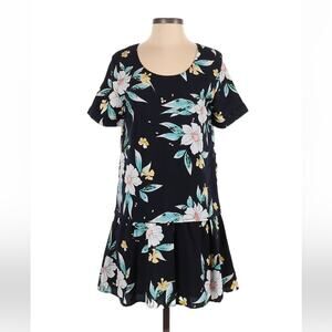 FRNCH blue and white floral drop waist dress, size small